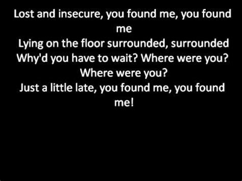 you found me lyrics meaning